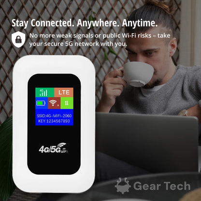 Skorter | Portable 5G Wi-Fi Router | Secure, High-Speed Connection for Travel & Home Use