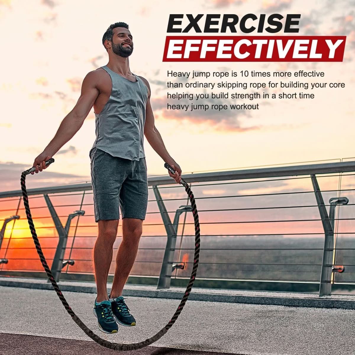 Skorter | Adjustable Jump Rope with Weights for Strength & Endurance Training