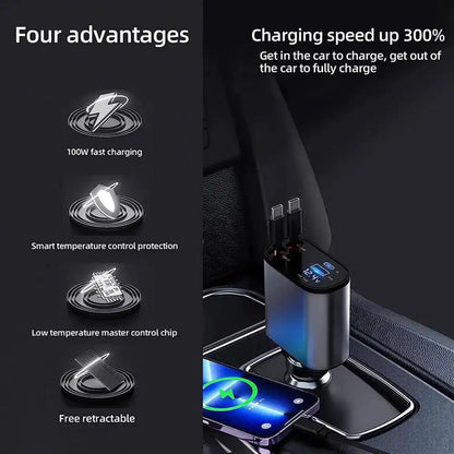 Skorter | 4 in-1 retractable car charger