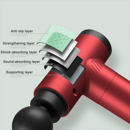 Skorter | Compact fascia gun with 6 settings & 4 massage heads