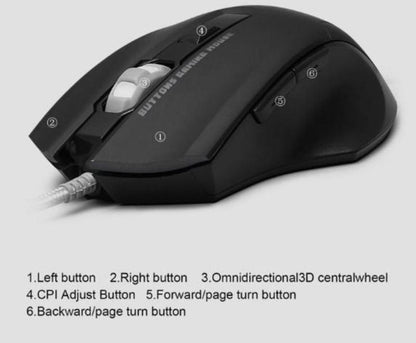 Skorter | Buttons 2500 DPI LED Optical Wired Gaming Mouse