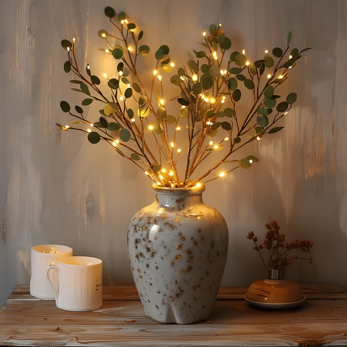 Skorter | EverLeaf Light – Natural Olive Branch LED Lamp for Atmospheric Lighting