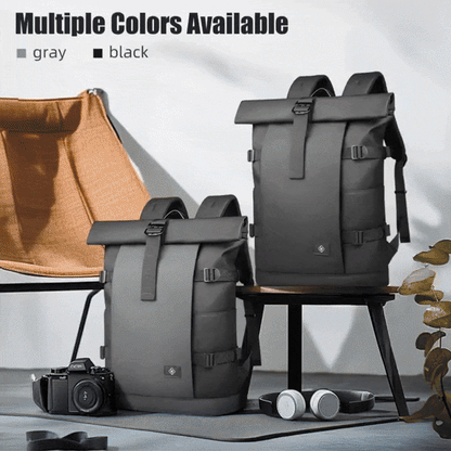 Skorter | Expandable outdoor backpack with laptop compartment, rolltop & theft protection