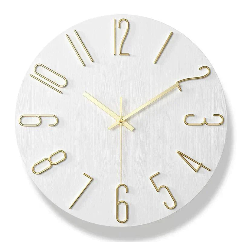 Skorter | Frameless Wall Clock Made of Wood – Nordic Minimalist Silent Clock for Modern Home Decor