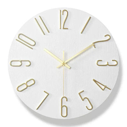 Skorter | Frameless Wall Clock Made of Wood – Nordic Minimalist Silent Clock for Modern Home Decor