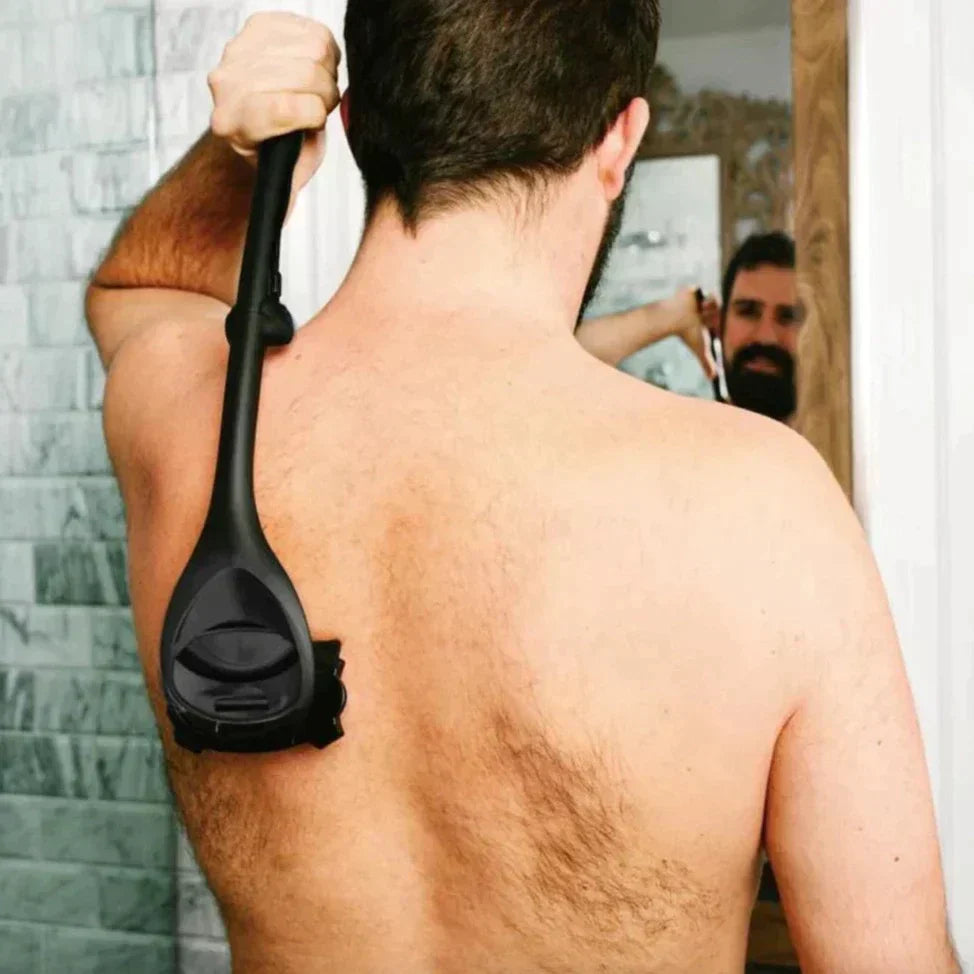 Skorter | Back Hair Razor – Long-Handled Razor for Easy Hair Removal – Double Blade Design