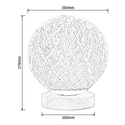 Skorter | RattanGlow - Dimmable Rattan Table Lamp with Natural Design