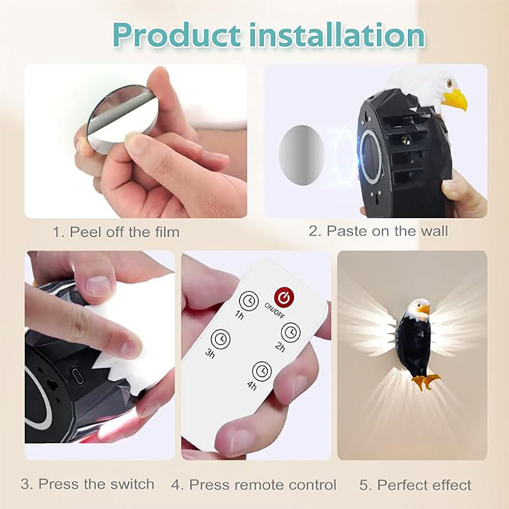 Skorter | Rechargeable Sea Eagle Wall Lamp with Remote Control