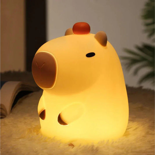Skorter | Capybara Light - Rechargeable Cartoon Capybara Silicone Night Light with 800mAh Battery