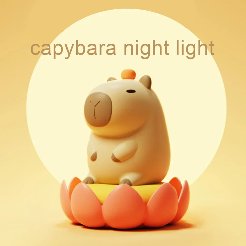 Skorter | Capybara Light - Rechargeable Cartoon Capybara Silicone Night Light with 800mAh Battery