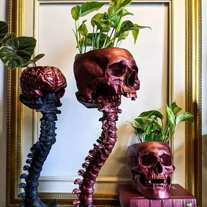Skorter | BoneBloom | Planter with Skull and Spine