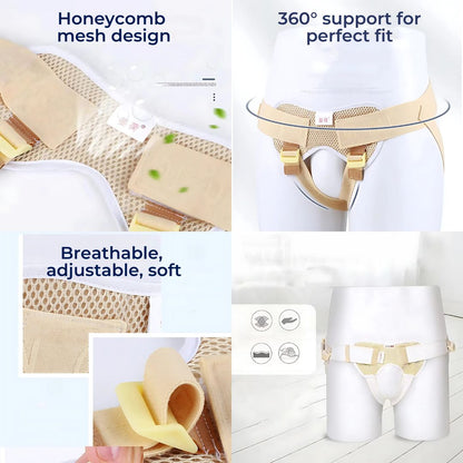Skorter | Adjustable Inguinal Hernia Support Belt for Men | Comfortable Breathable Hernia Brace to Improve Mobility