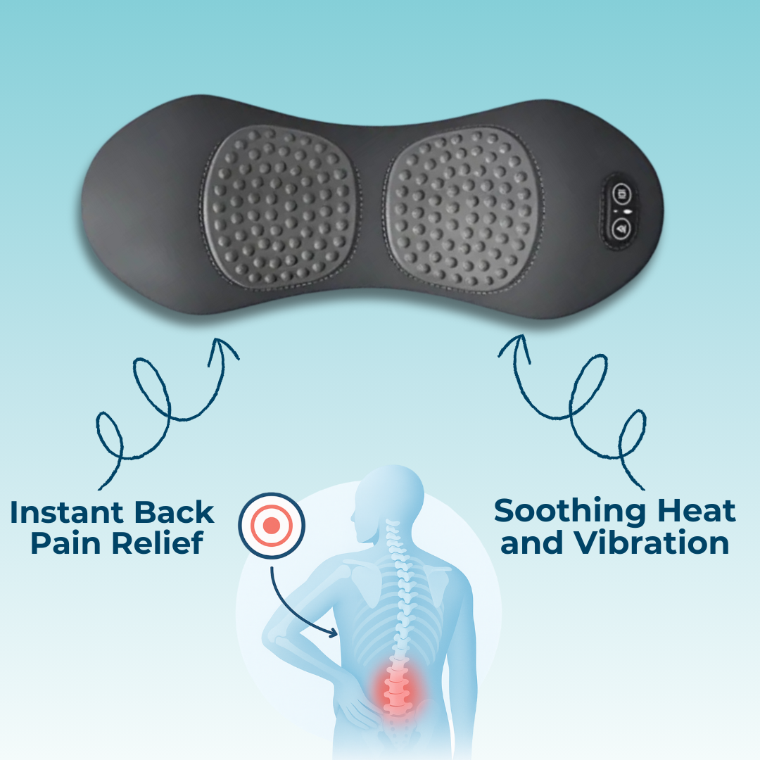 Skorter | Back Pain Massager with Heat & Vibration, Spinal Support for Sciatica Relief, Lower Back Pain & Posture Correction – 3-in-1 Home Therapy