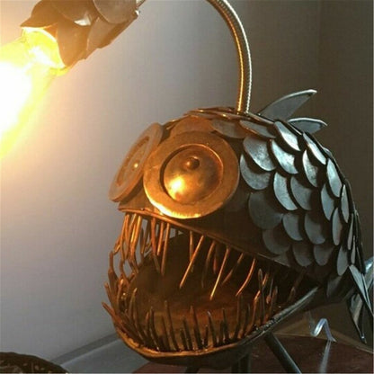 Skorter | Retro Table Lamp Anglerfish Light with Flexible Lamp Head Artistic Table Lamps for Home Bar Café Home Art Decorative Ornaments