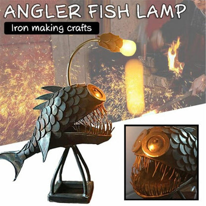 Skorter | Retro Table Lamp Anglerfish Light with Flexible Lamp Head Artistic Table Lamps for Home Bar Café Home Art Decorative Ornaments