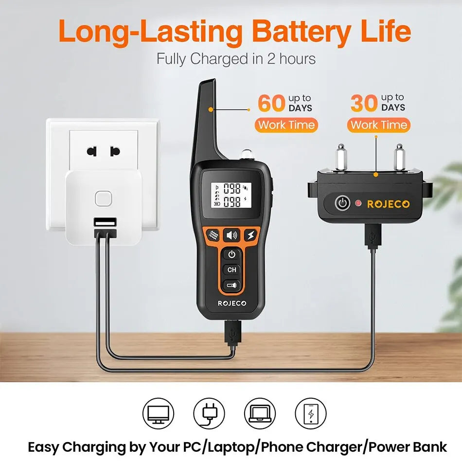 Skorter | Remote-Controlled Dog Training Collar | Rechargeable, Waterproof & 1000m Range for Effective Dog Training