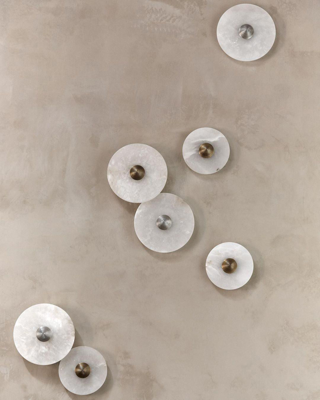 Skorter | LuxeMarble – Round Marble Wall Lamp for Chic Illumination