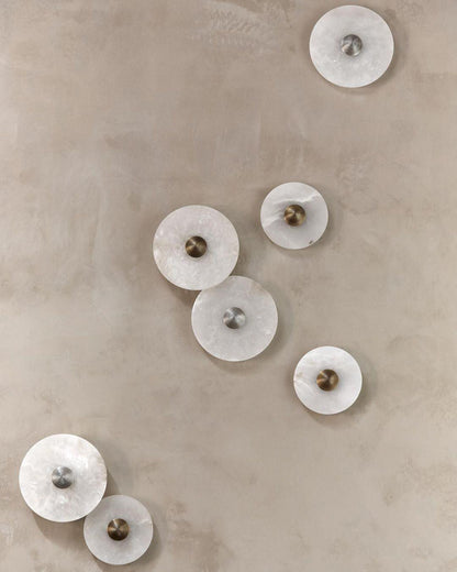 Skorter | LuxeMarble – Round Marble Wall Lamp for Chic Illumination