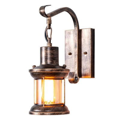 Skorter | Ruston Vintage Wall Light – Industrial Farmhouse Glass Wall Lamp