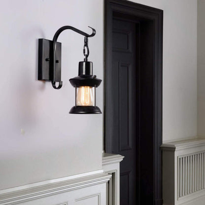 Skorter | Ruston Vintage Wall Light – Industrial Farmhouse Glass Wall Lamp