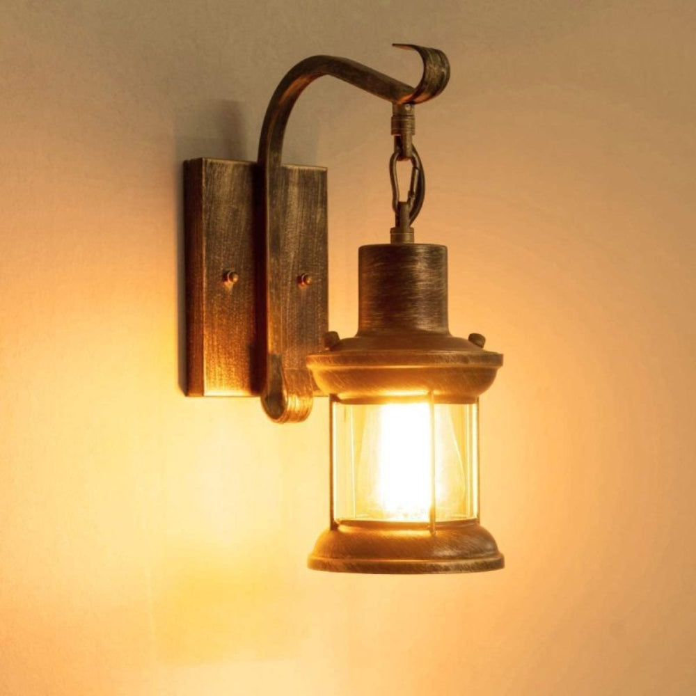 Skorter | Ruston Vintage Wall Light – Industrial Farmhouse Glass Wall Lamp