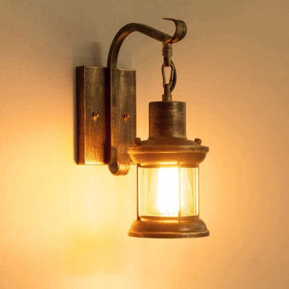 Skorter | Ruston Vintage Wall Light – Industrial Farmhouse Glass Wall Lamp