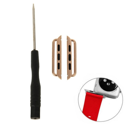 Skorter | 2 PCS for Apple Watch 38mm Metal band connectors Metal buckle with screwdriver tool (Gold)