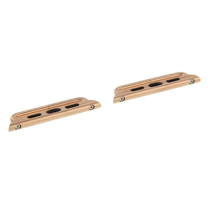 Skorter | 2 PCS for Apple Watch 38mm Metal band connectors Metal buckle with screwdriver tool (Gold)