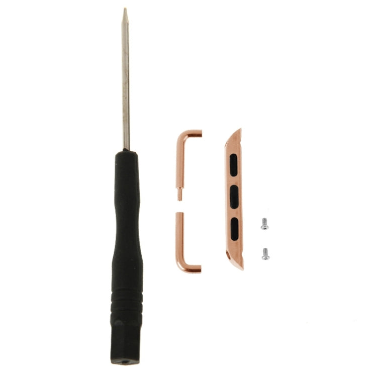 Skorter | 2 PCS for Apple Watch 38mm Metal band connectors Metal buckle with screwdriver tool (Gold)