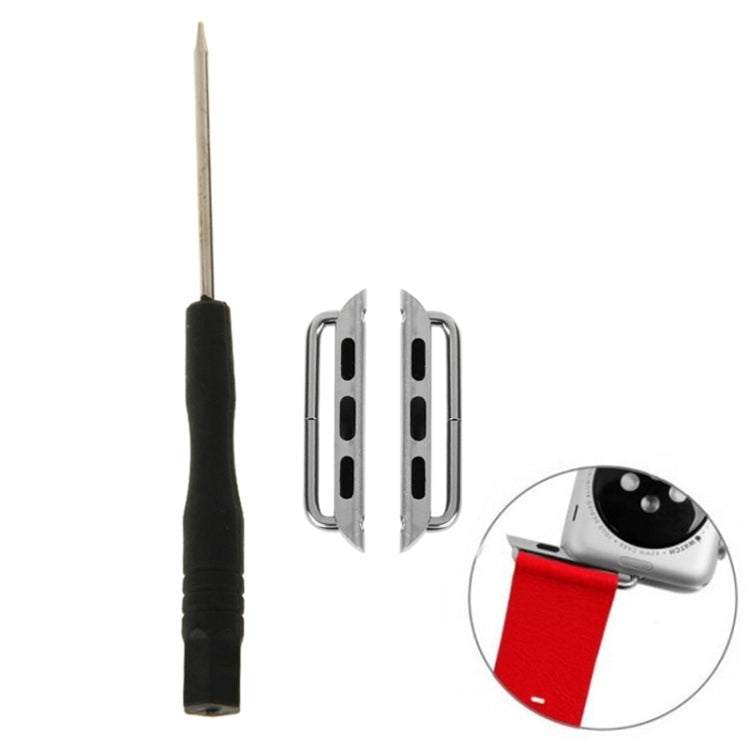 Skorter | 2 PCS for Apple Watch 38mm Metal band connectors Metal buckle with screwdriver tool (Silver)