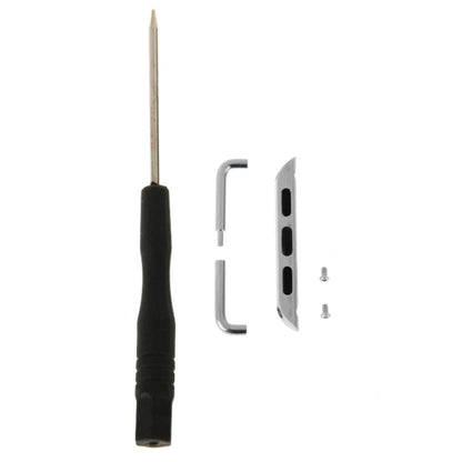 Skorter | 2 PCS for Apple Watch 38mm Metal band connectors Metal buckle with screwdriver tool (Silver)