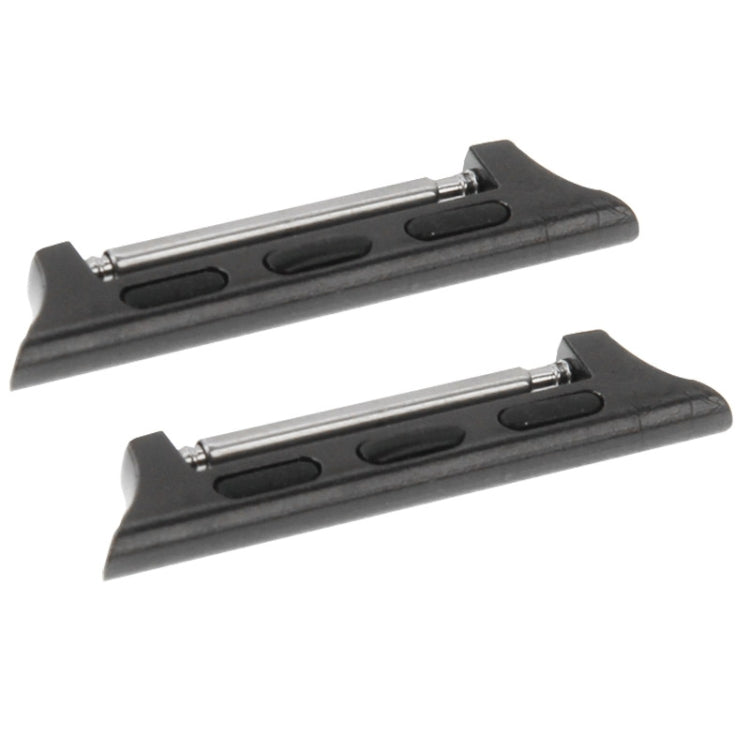 Skorter | 2 PCS for Apple Watch 42mm Metal Band Connector Metal Buckle (Black)
