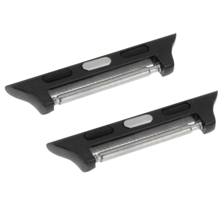 Skorter | 2 PCS for Apple Watch 42mm Metal Band Connector Metal Buckle (Black)