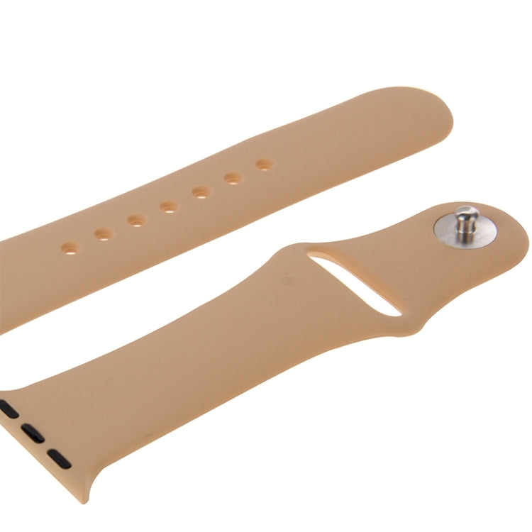 Skorter | For Apple Watch Sport 38mm High Performance Rubber Sport Watch Band with Pin and Tuck Closure (Khaki)