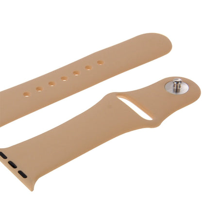 Skorter | For Apple Watch Sport 38mm High Performance Rubber Sport Watch Band with Pin and Tuck Closure (Khaki)