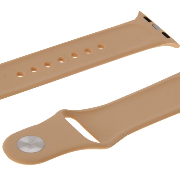 Skorter | For Apple Watch Sport 38mm High Performance Rubber Sport Watch Band with Pin and Tuck Closure (Khaki)