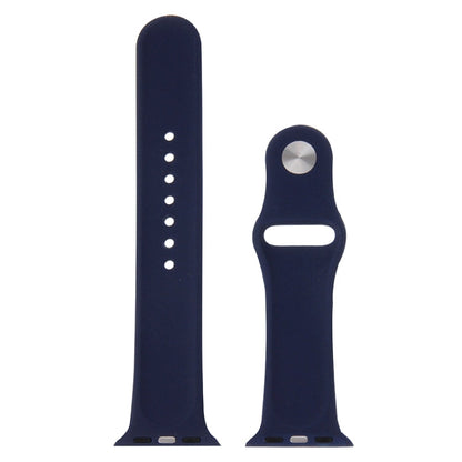 Skorter | For Apple Watch Sport 38mm High Performance Longer Silicone Sports Watch Strap with Pin-and-Butterfly Clasp (Dark Blue)