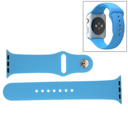 Skorter | For Apple Watch Sport 42mm High-Performance Rubber Sport Band with Pin-and-Tuck Closure (Blue)