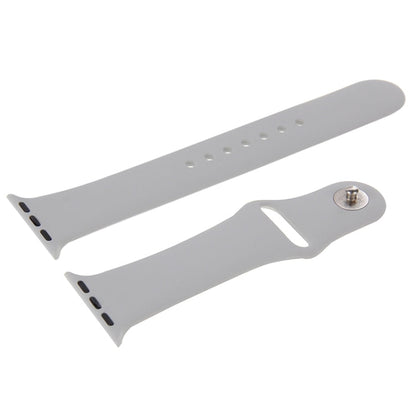 Skorter | For Apple Watch Sport 42mm High-Performance Longer Rubber Sport Watch Band with Pin-and-Fold Closure (Silver)