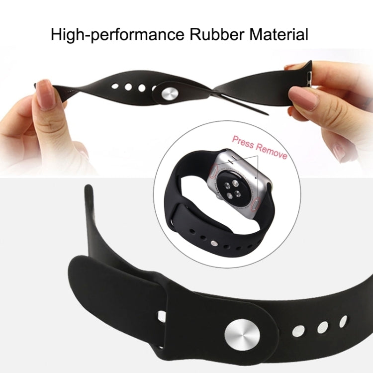 Skorter | For Apple Watch Sport 42mm High-Performance Longer Rubber Sport Watch Band with Pin-and-Fold Closure (Silver)