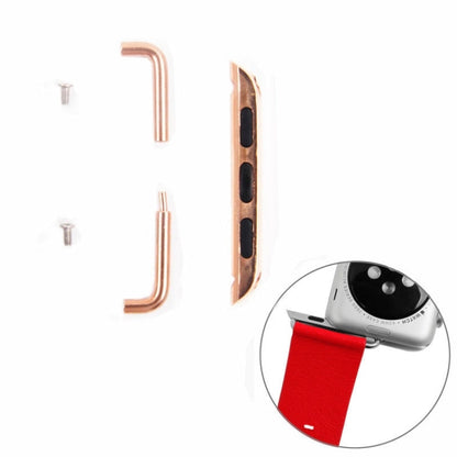 Skorter | For Apple Watch 38 / 40 / 41mm Metal band connector Metal clasp, Pair (Rose gold)