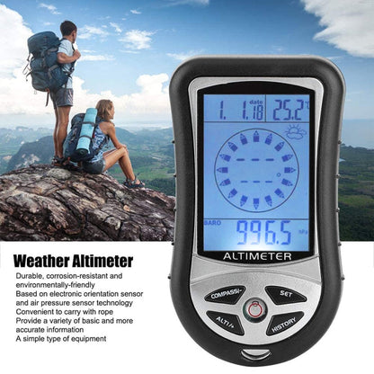 Skorter | 8 in 1 (Altimeter + Weather + Altitude + Compass + Thermometer + Clock + Calender + LED Backlight) Multifunction Digital Altimeter Watch Compass