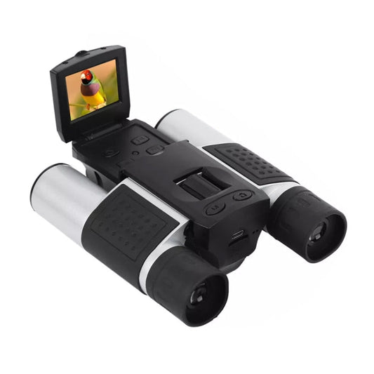 Skorter | DB618B 10X25 Zoom 10mm Objective Lens HD 1280x960P 1.5 inch LCD Screen Binocular Telescope Digital Camera(Black Silver)