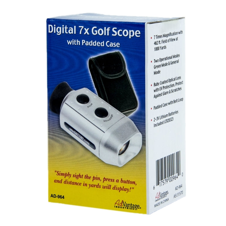 Skorter | Digital 7x Golf Telescope / Digital Measuring Instrument with Padded Case