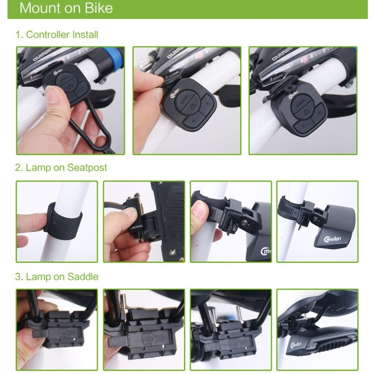 Skorter | Meilan X5 Wireless Remote Control Laser Tail Lamp for Bicycle, Waterproof Level: IPX4