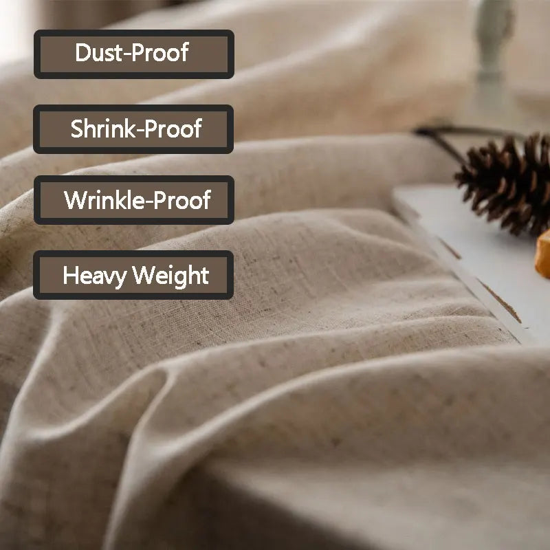 Skorter | 2023 Cotton-Linen Tablecloth with Tassels, Rectangular Tablecloth for Dining Table, Coffee-Tea Tablecloths, Wedding Easter Decoration