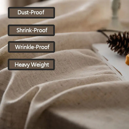 Skorter | 2023 Cotton-Linen Tablecloth with Tassels, Rectangular Tablecloth for Dining Table, Coffee-Tea Tablecloths, Wedding Easter Decoration