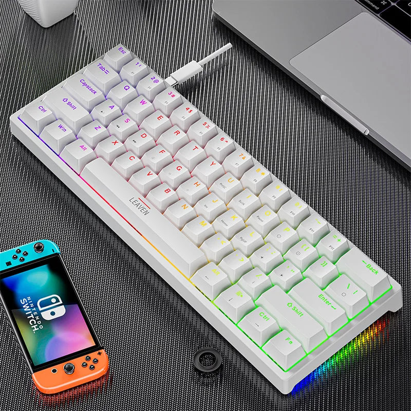 Skorter | K620 Mini Gaming Mechanical Keyboard - 61 Keys RGB