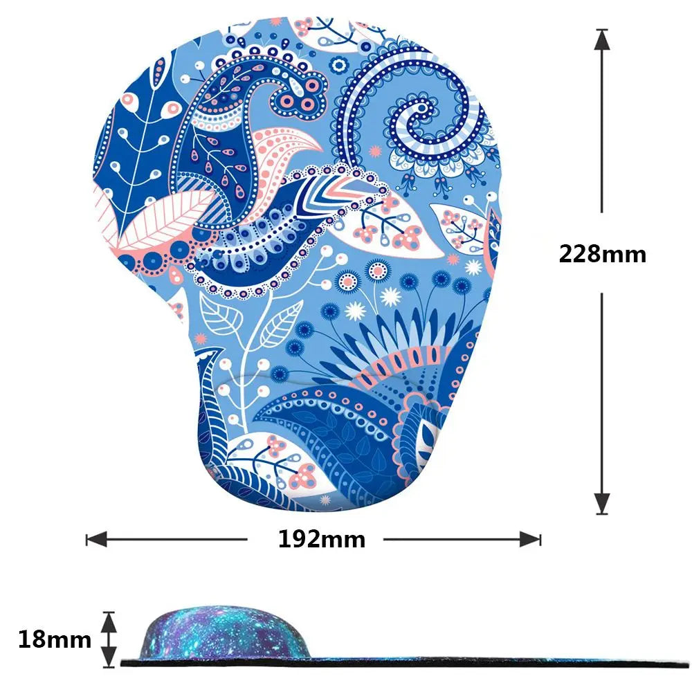 Skorter | Ergonomic Silicone Wrist Rest Mouse Pad - Non-Slip Hand Support for Desktop & Laptop Gaming