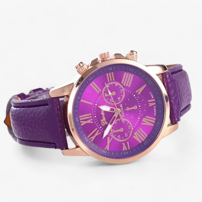 Skorter | Camille Womens Waterproof Leather Strap Watch 42mm